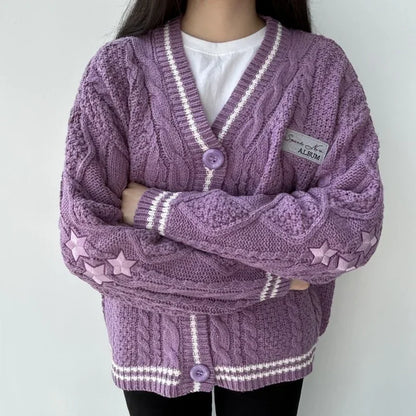 Purple Star Sweater