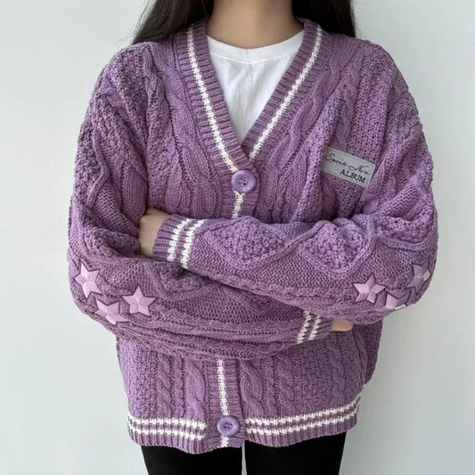 Purple Star Sweater