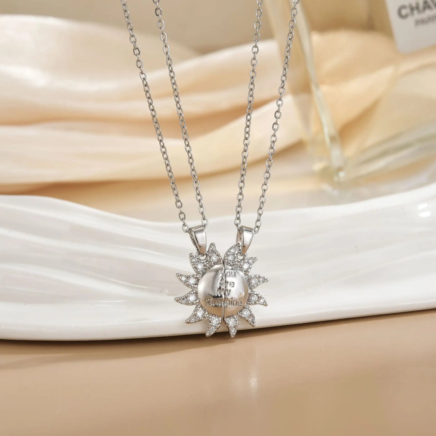 Magnetic Sun Moon Necklace