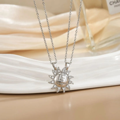 Magnetic Sun Moon Necklace