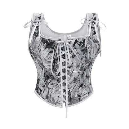 Green Boned Gothic Corset Tank Top