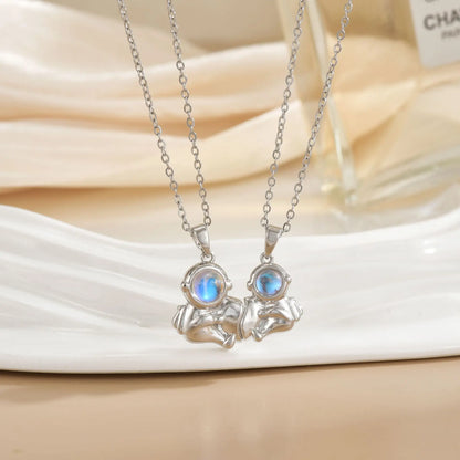 Magnetic Sun Moon Necklace