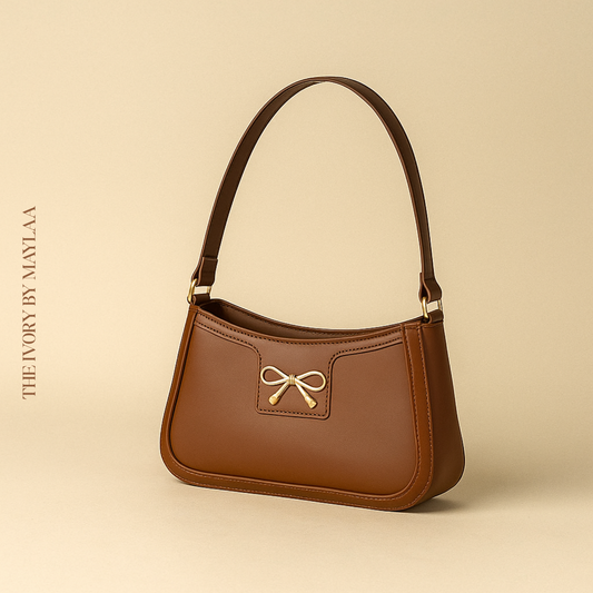 Classic Metal Bow Shoulder Bag
