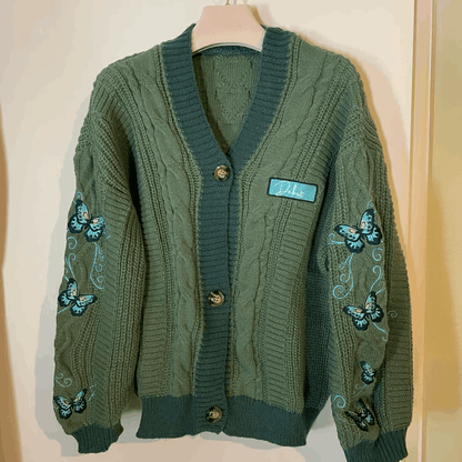 Youthful-looking Loose Casual Cardigan